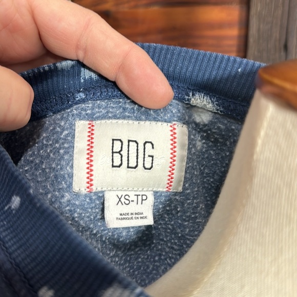 Urban Outfitters BDG Splatter Print Blue/White, XS Sweatshirt, Unisex - Picture 4 of 4